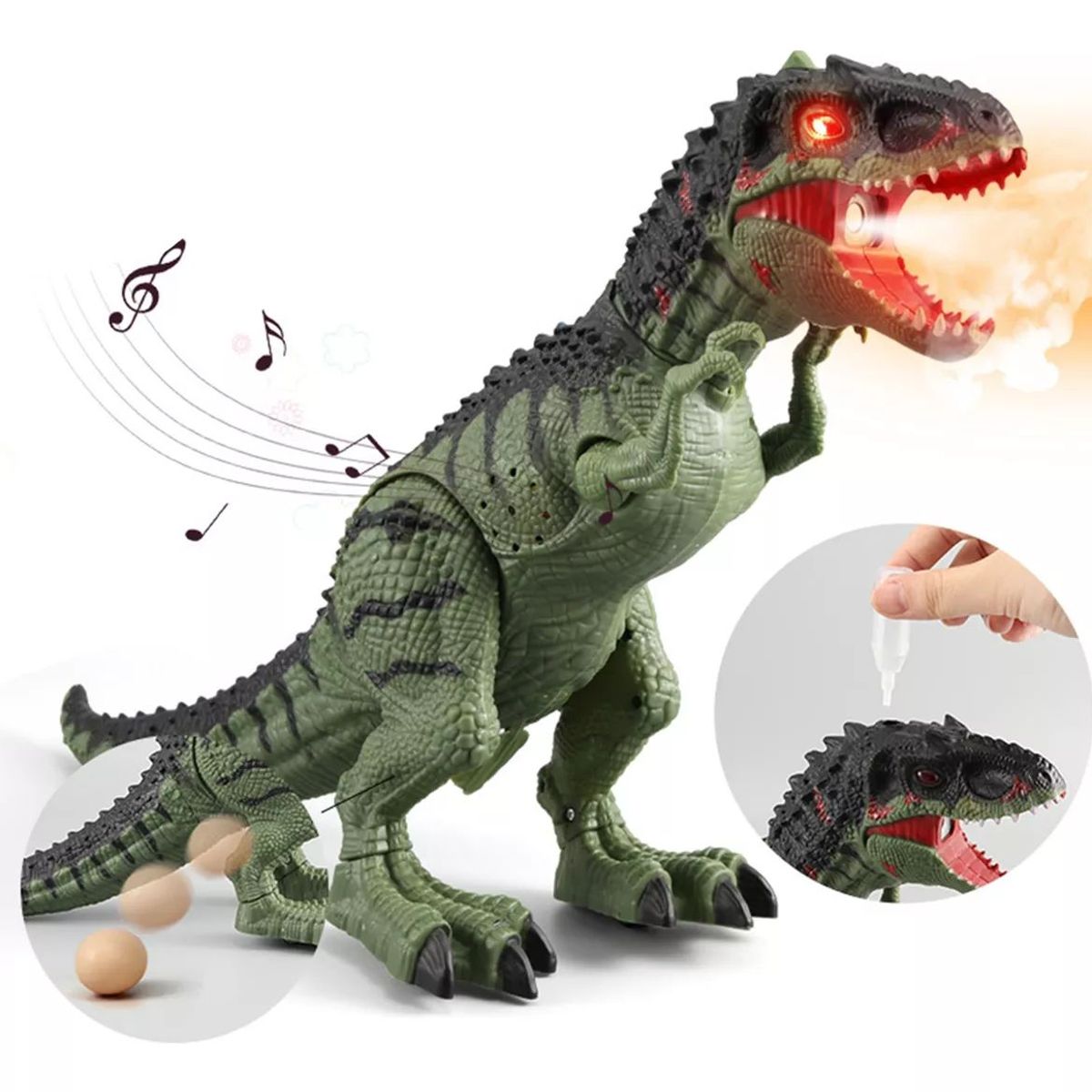 MARKET TOYS - Dinosaurio Infantil Dinosaur World Luz  Sonido  Movimiento