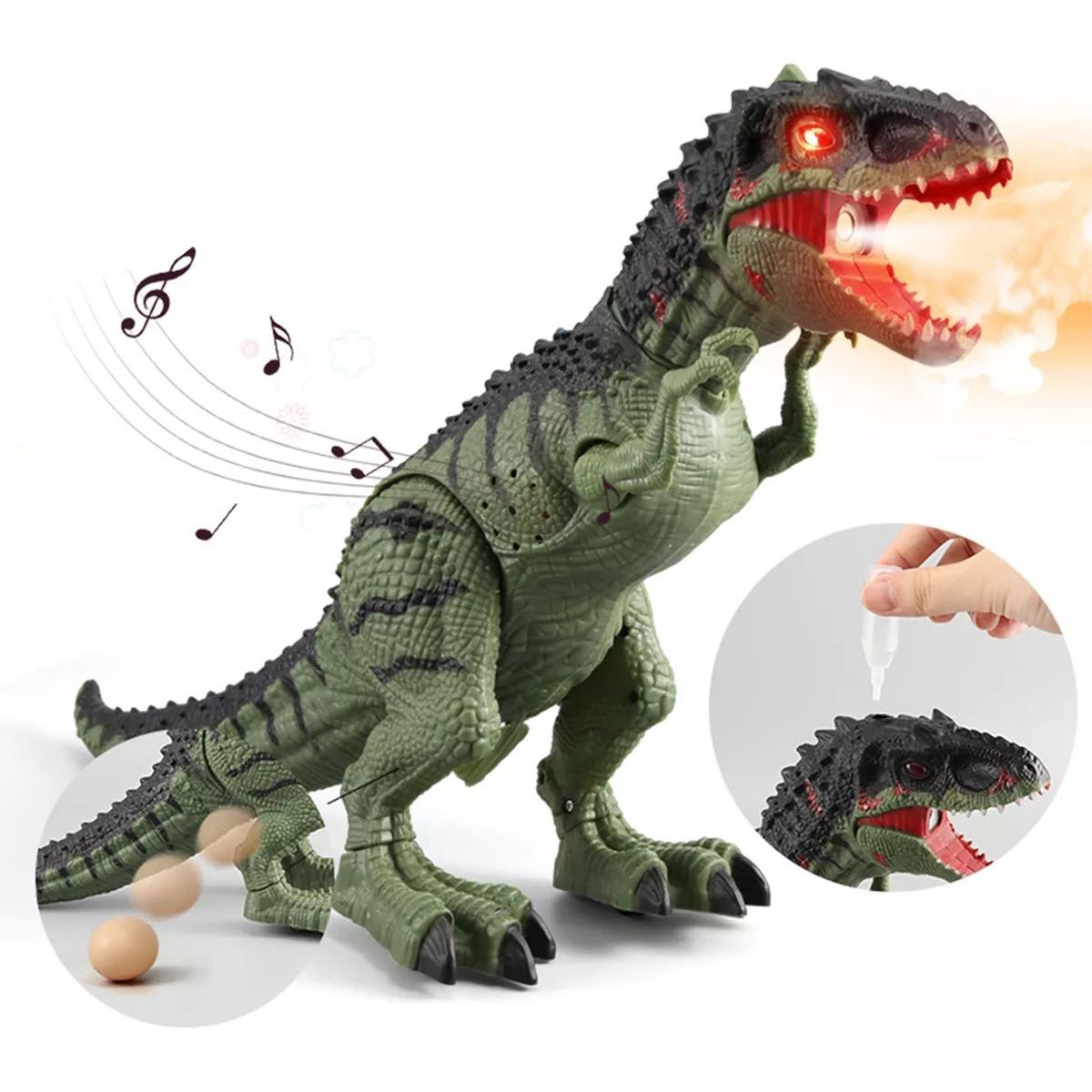 MARKET TOYS - Dinosaurio Infantil Dinosaur World Luz  Sonido  Movimiento