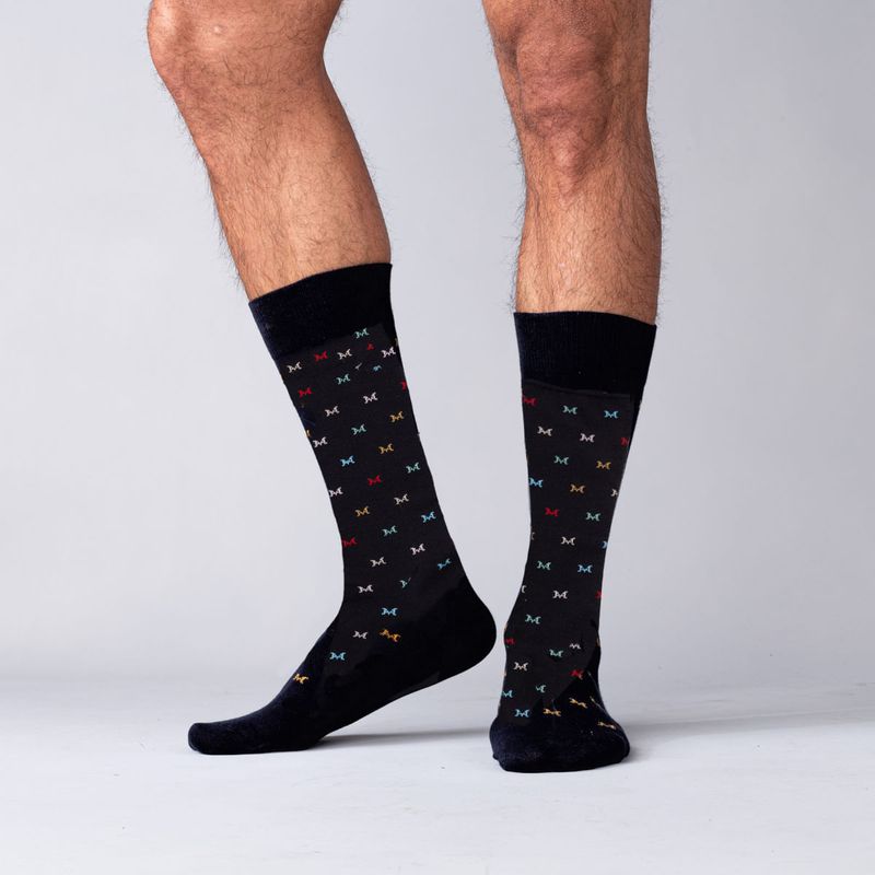 MARIO HERNANDEZ - Medias Monograma Extrafina Poligamia Largas MH Socks