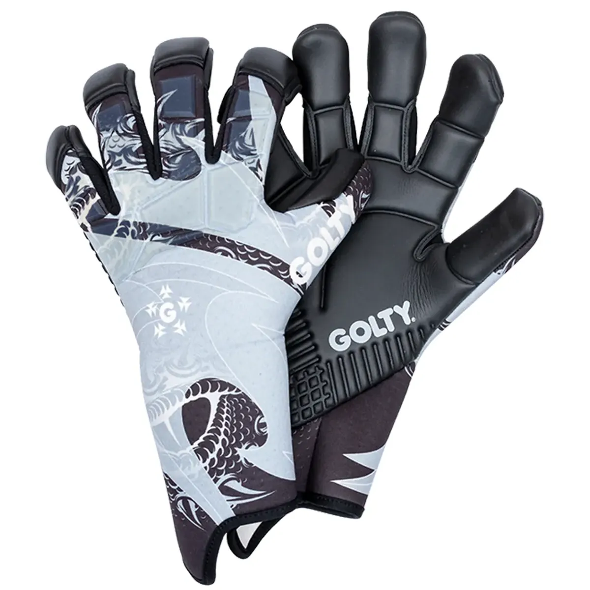 GOLTY - Guante De Futbol Golty Profesional Dragon Corte Hibrido
