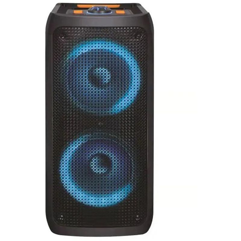 GENERICO - Parlante Cabina Sonido Musica Ilumina Negra WB-6200 Micrófono