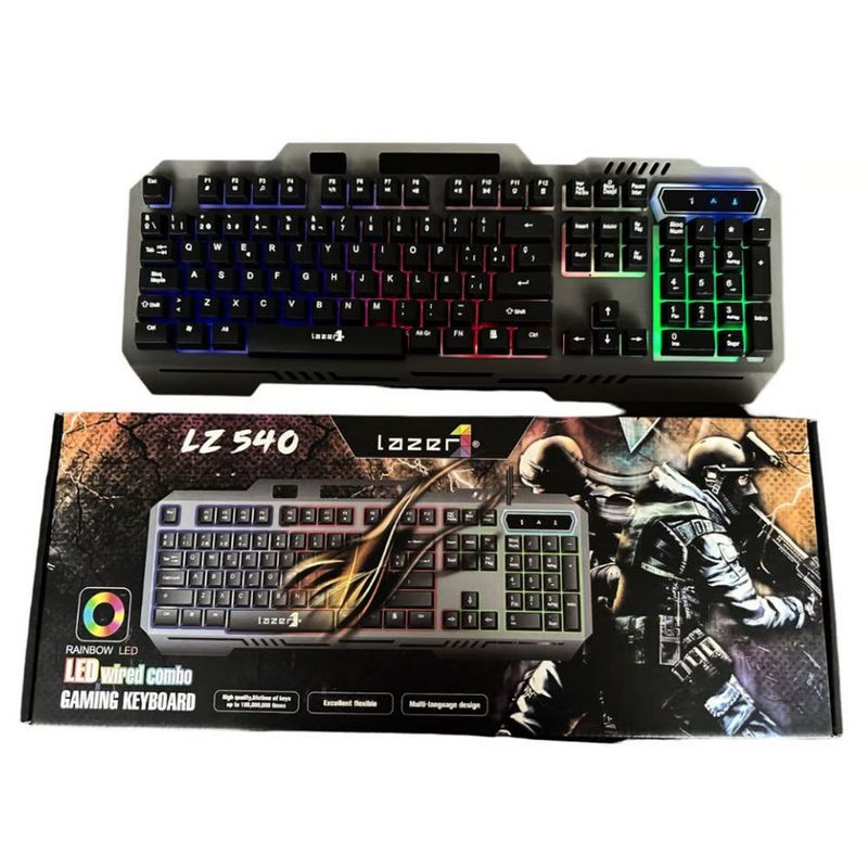 GENERICO - Teclado Mecanico Gamer LED RGB 104 Teclas Retroiluminado Juegos