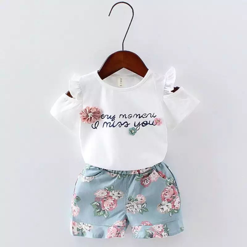 LUSOLSI - Conjuntos de vestir Prendas Ropa Blusa y pantalon corto para niñas
