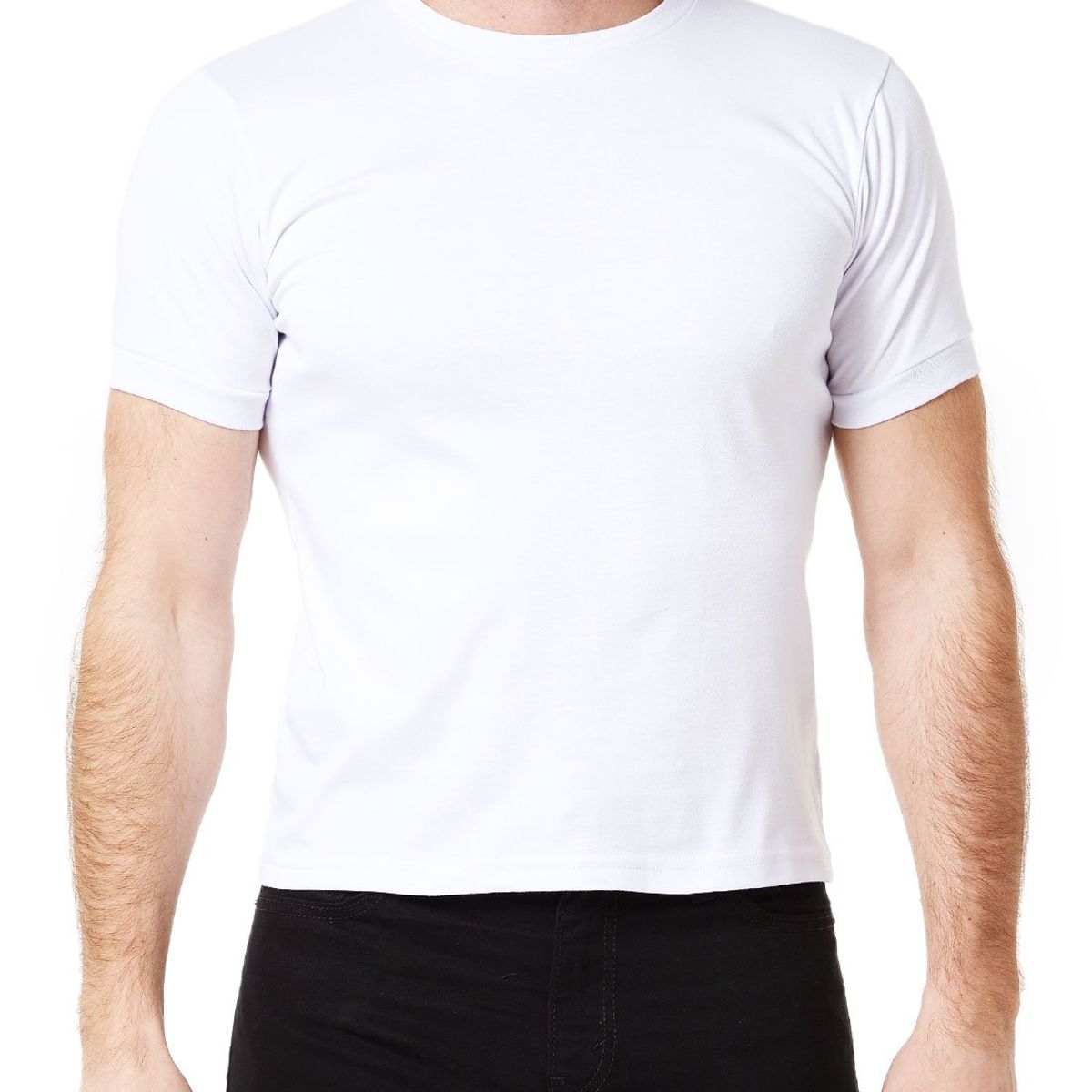 SANTANA - Camiseta Hombre Cuello Redondo Manga Corta Blanca Santana