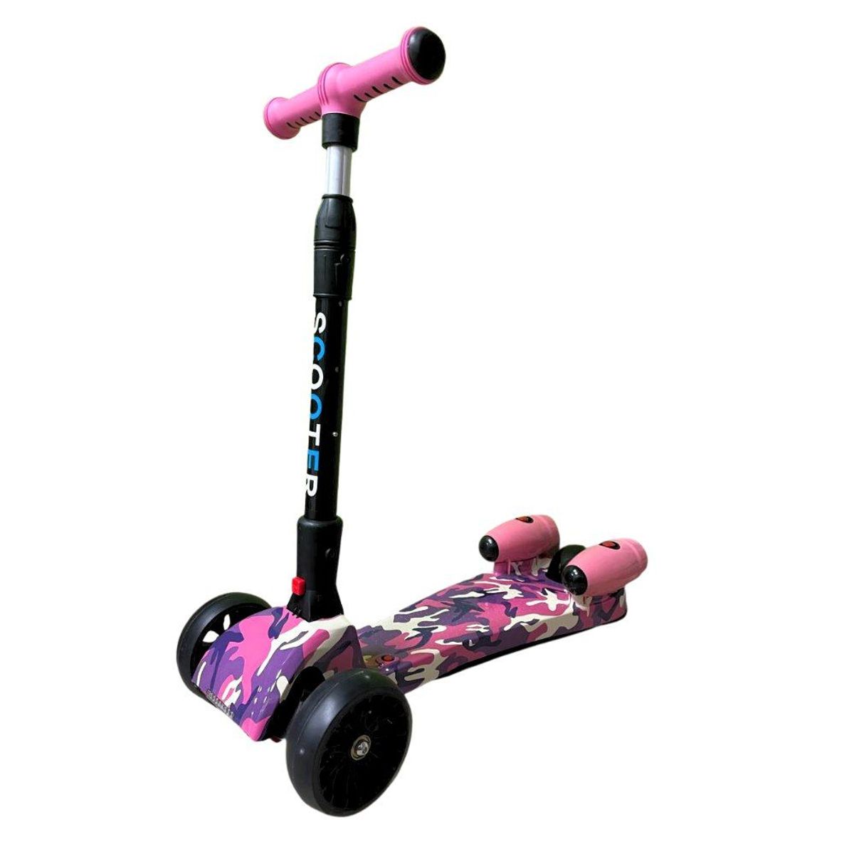GENERICO - Patineta Scooter Con Humo Para Niños Bluetooth CamufladoRosa