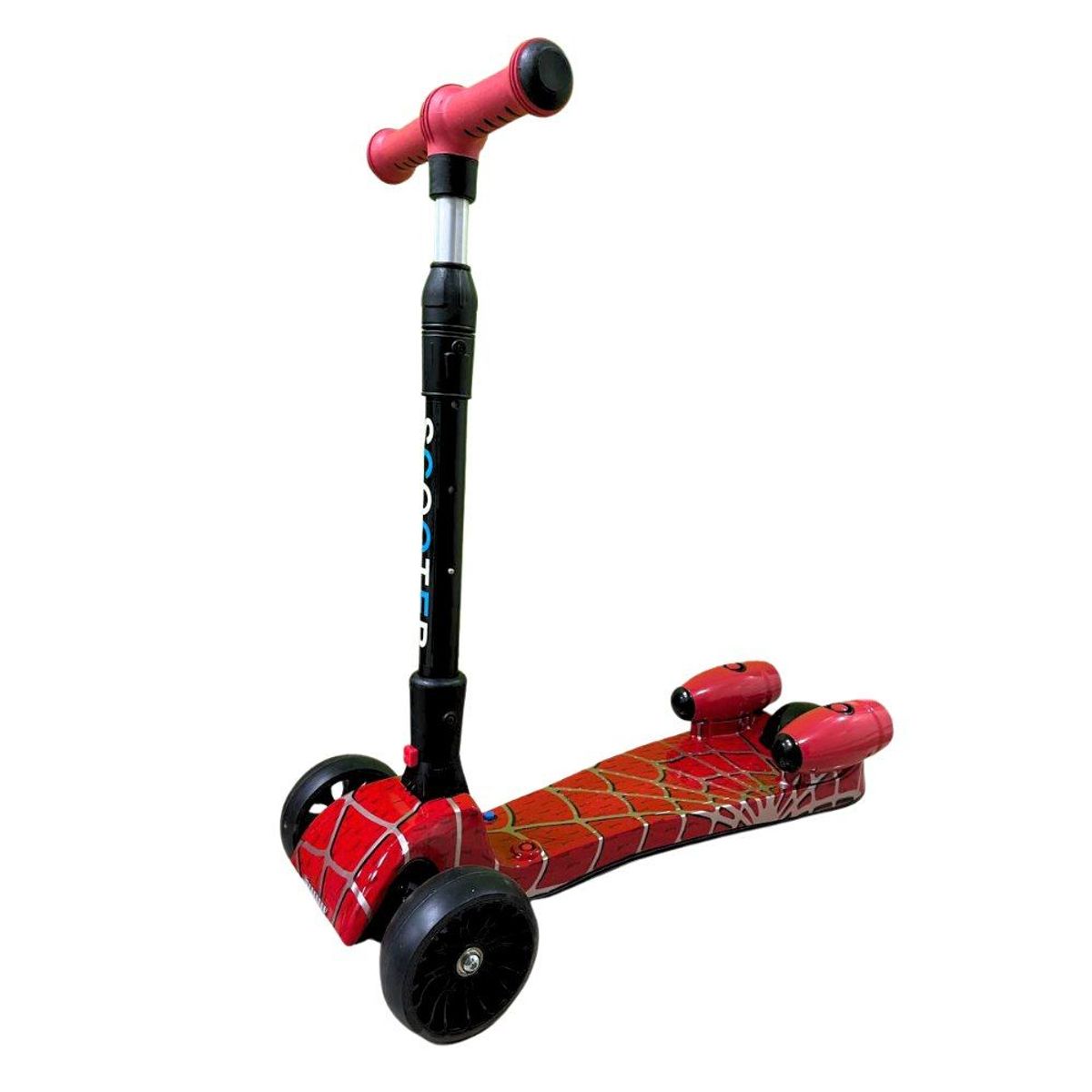 GENERICO - Patineta Scooter Con Humo Para Niños Bluetooth Spider Man
