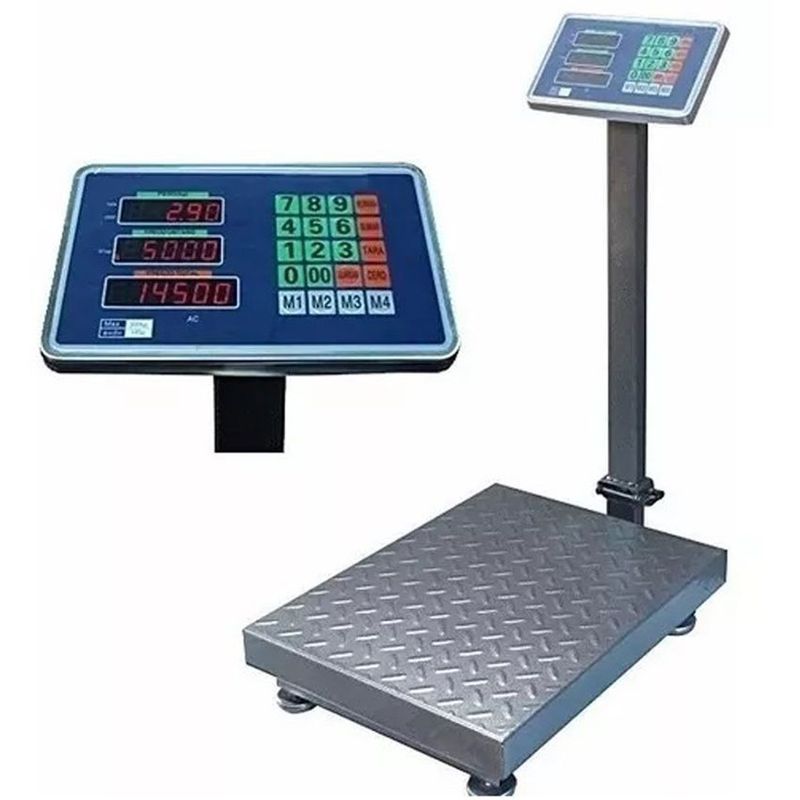 DANKI - Bascula Digital Pedestal 100Kg Balanza Recargable