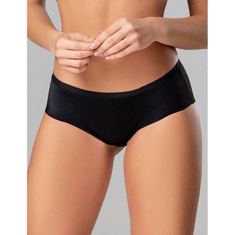 DIANE & GEORDI - Panty Cachetero Invisible Levanta Cola Microfibra (020523) - Negro