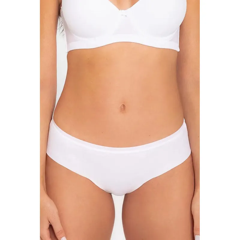 DIANE & GEORDI - Panty Cachetero Invisible Levanta Cola Microfibra (020523) - Blanco