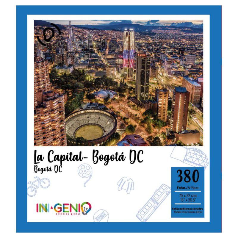 INGENIO - Rompecabezas en Madera Multiformas Bogotá D.C. - Colección Colombia