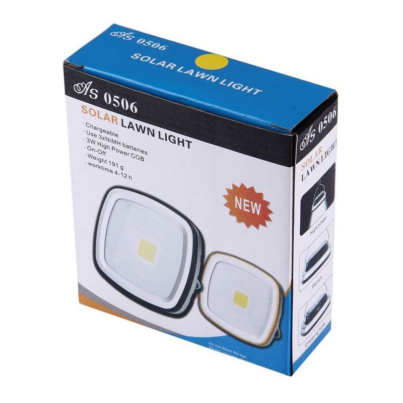GENERICO - Lampara Linterna Solar Led As-0506 Recargable 110v
