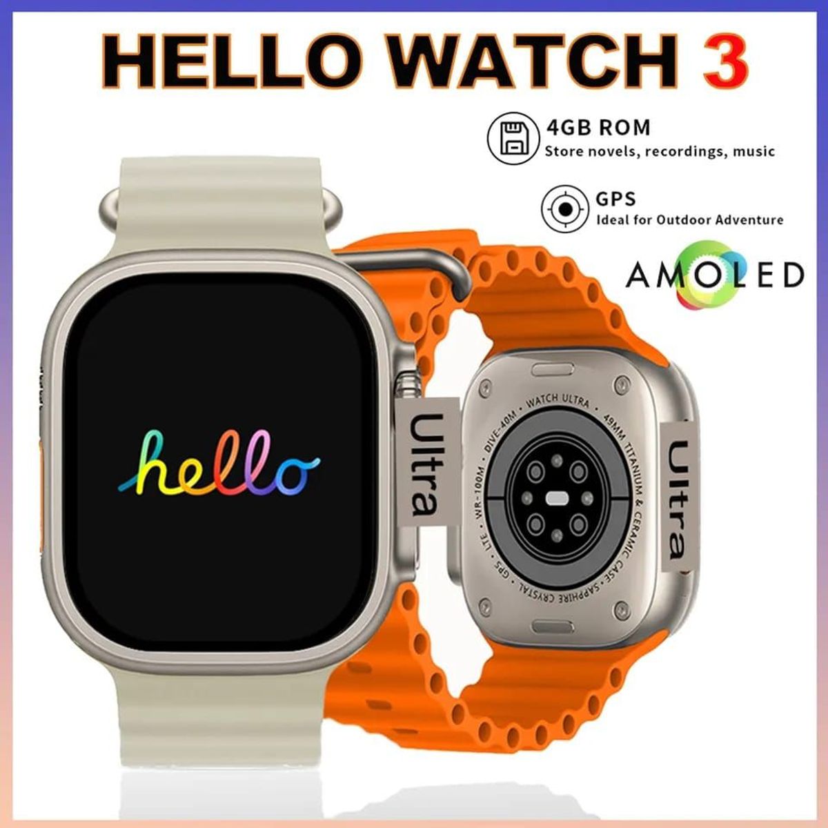 GENERICO - Reloj Inteligente Hello Watch 3 Plus Amoled Ultra 4gb Original