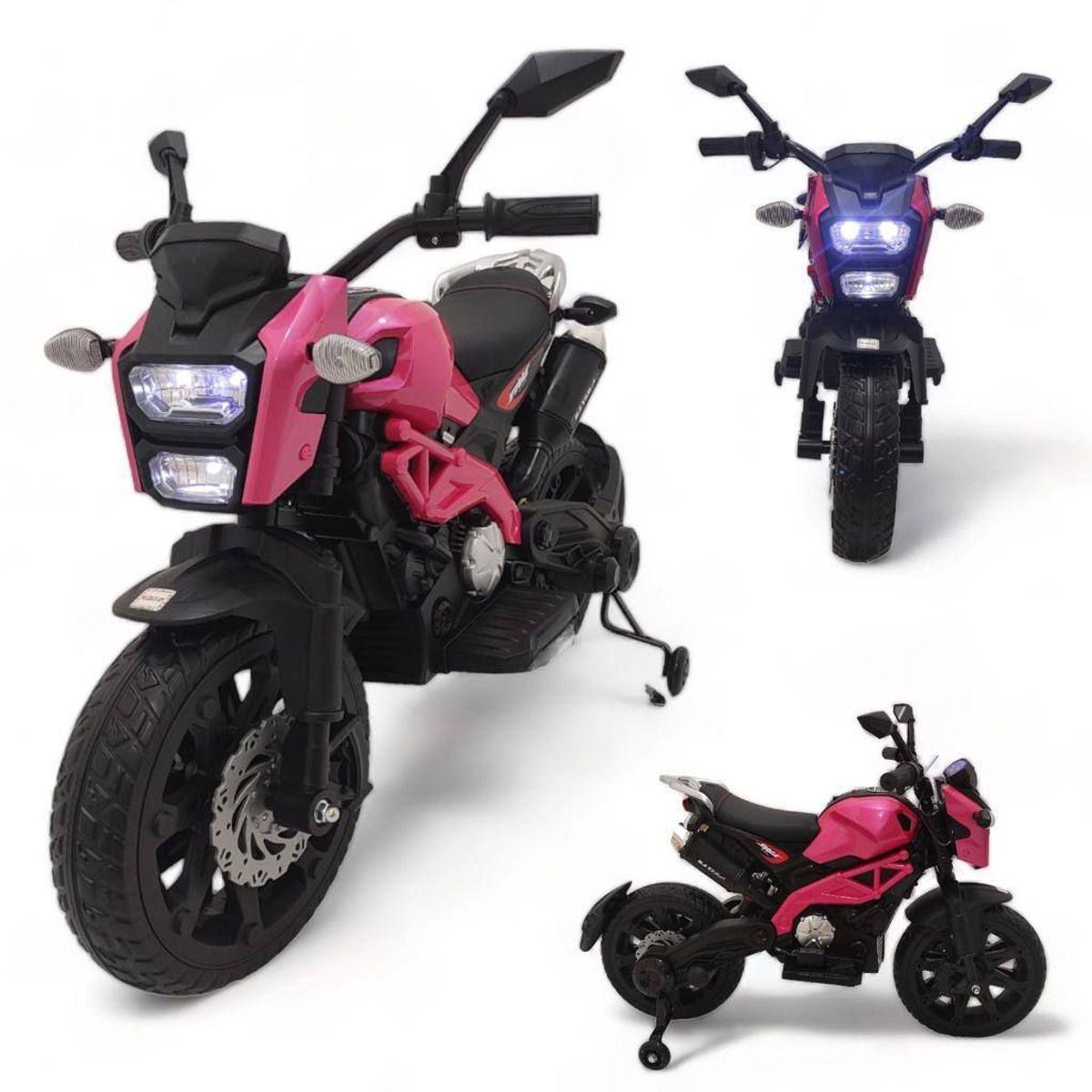 BEBESUNITA - REF 14 Moto Eléctrica Para Niño Niña Ducaty 4x4 Ll/Goma