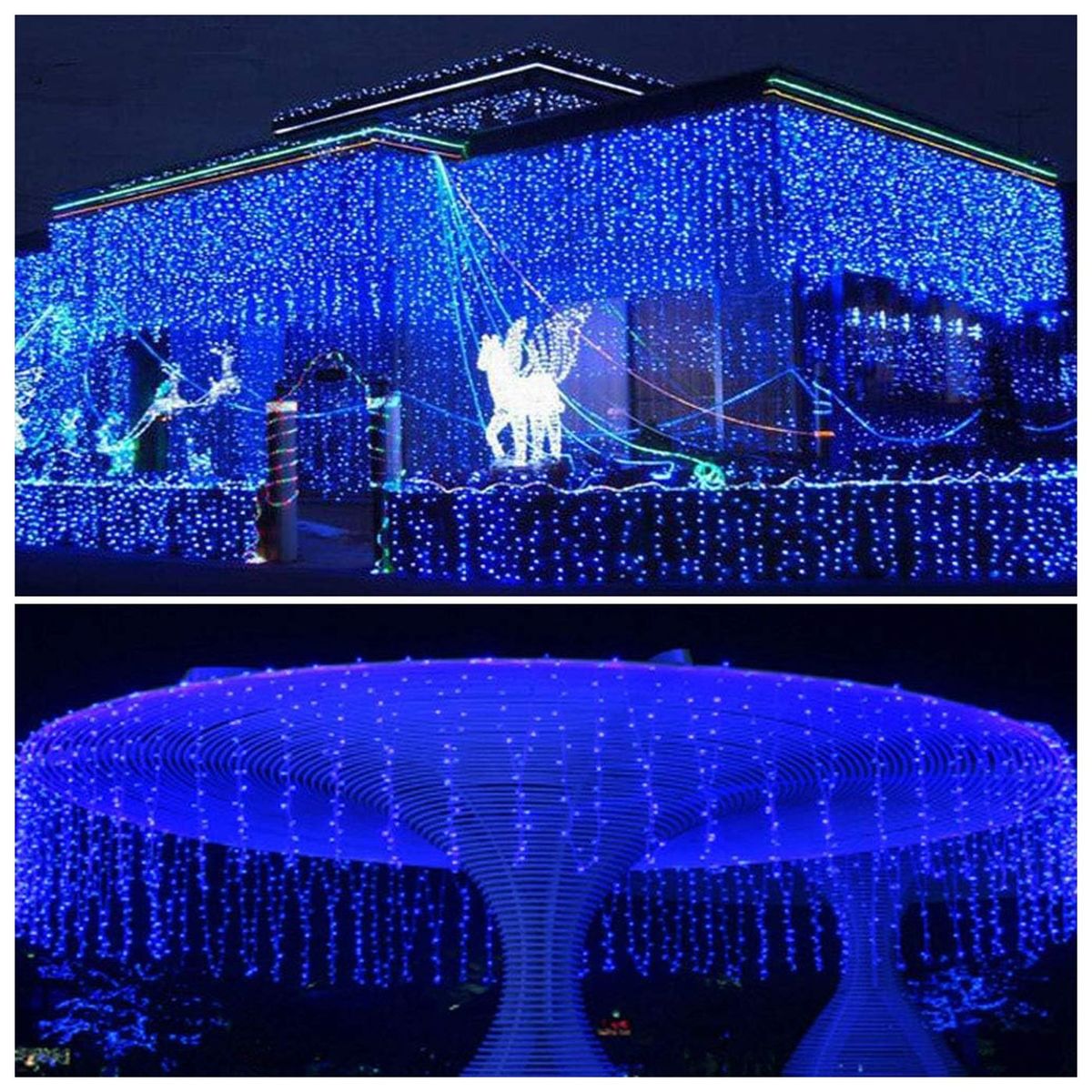 MULTIPLACE COLOMBIA - Cortina de Luces de navidad decorativas para Interiores 600X200 CM