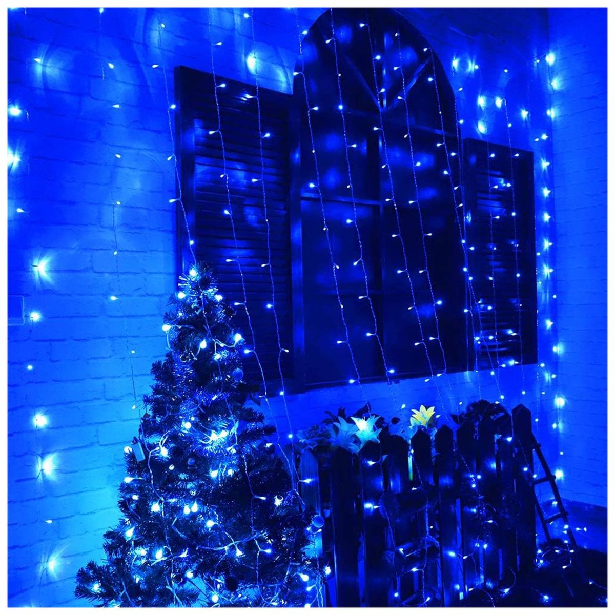 MULTIPLACE COLOMBIA - Cortina de Luces de navidad decorativas para Interiores 600X200 CM