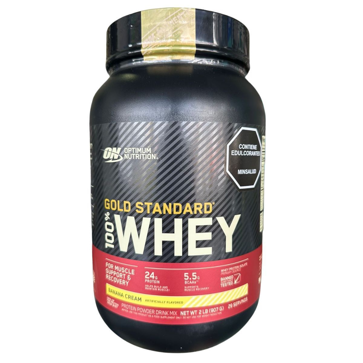 OPTIMUM NUTRITION - Proteina whey gold standard 2 libras - Sabor Banana