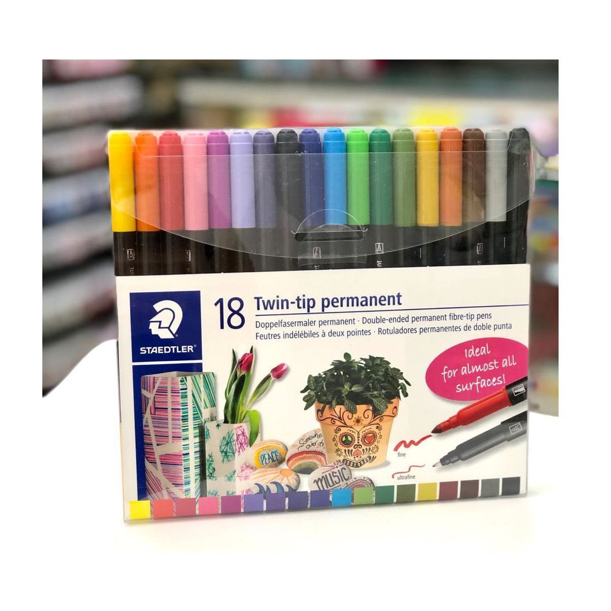 STAEDTLER - Marcador Rotulador Permanente Doble Punta X 18 Staedtler