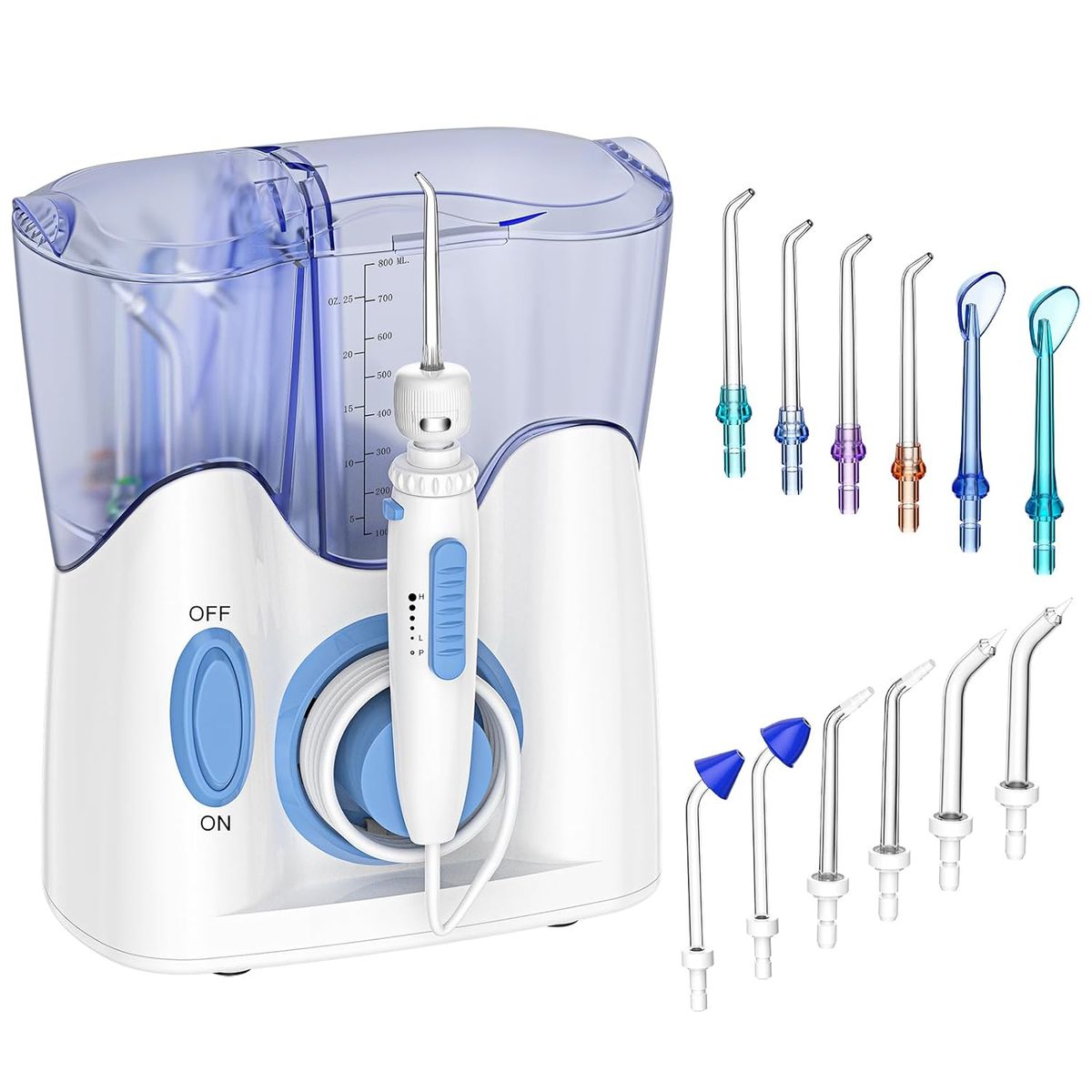 H2OH - Limpiador Irrigador Dental / Bucal Premium con 12 Puntas Waterpik