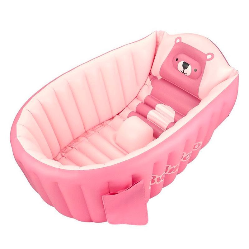 MULTIPLACE COLOMBIA - Tina portatil Inflable Para Bebes Piscina Bañera Rosada