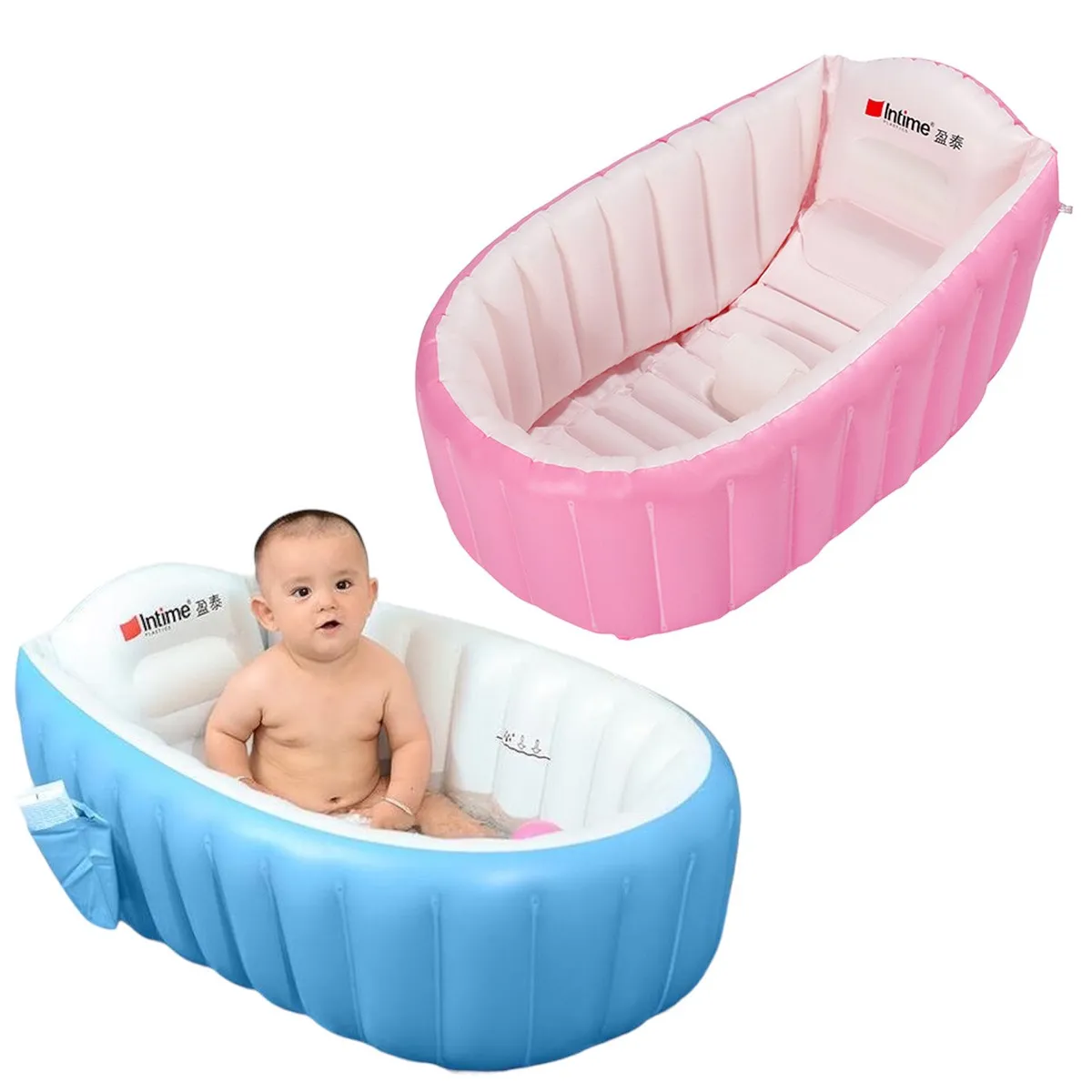 MULTIPLACE COLOMBIA - Tina portatil Inflable Para Bebes Piscina Bañera Rosada