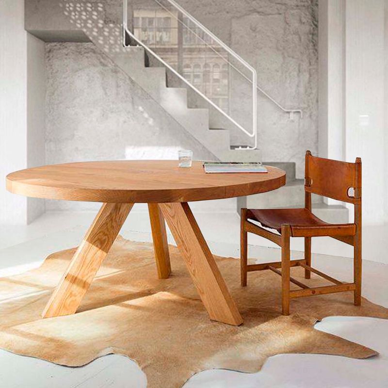 22 GRADOS DECORACION - Mesa comedor Redondo Diámetro 140cm Roble