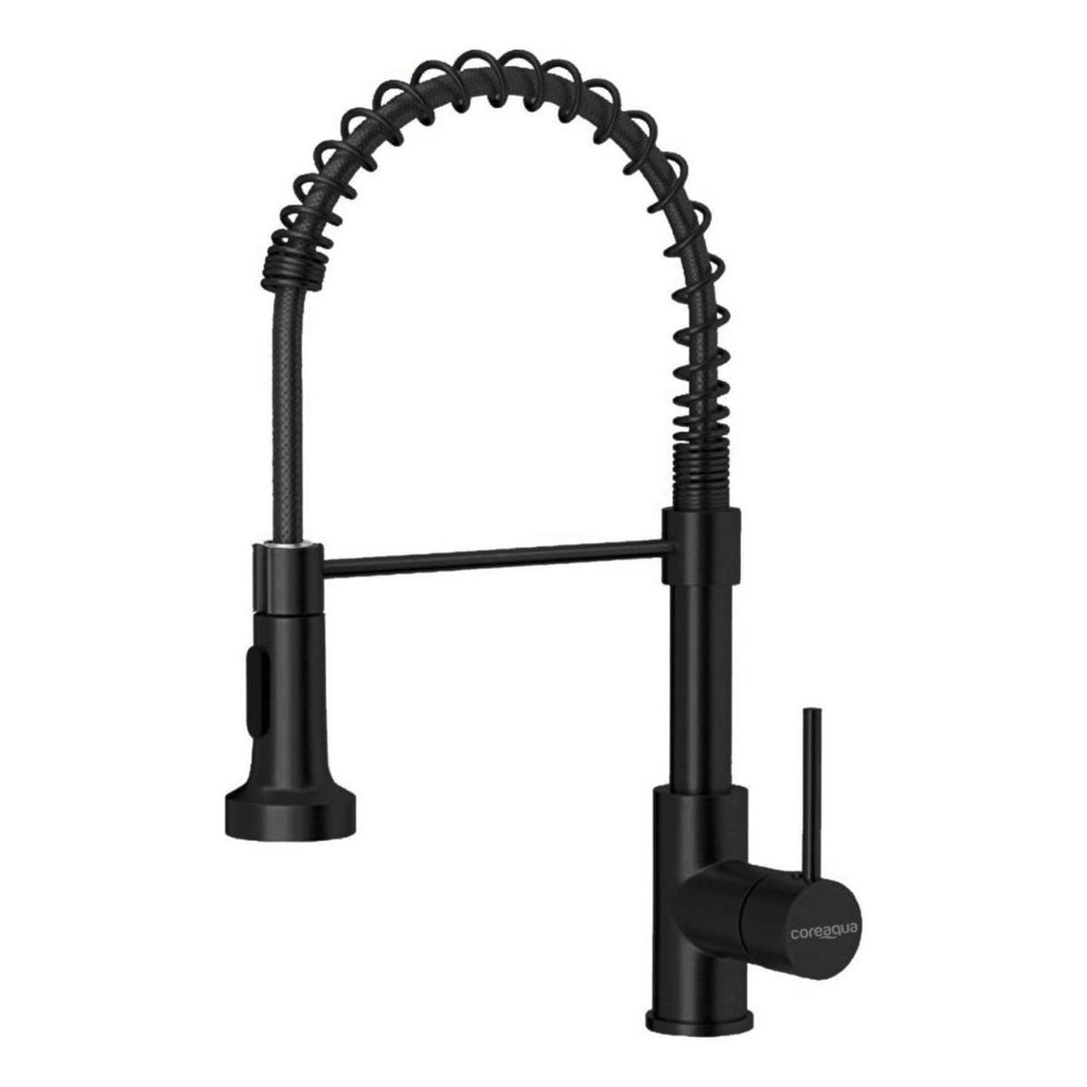 COREAQUA - Llave Monomando Lavaplatos Flex Griferia Cocina Coreaqua - Negro