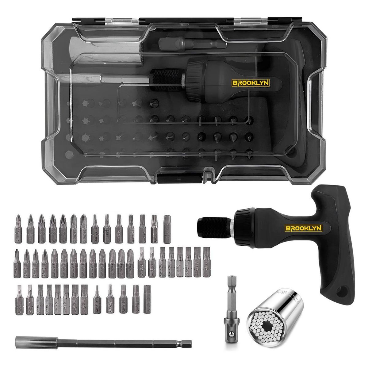 BROOKLYN - Juego De Copas Profesional Universal Brooklyn 45 Piezas