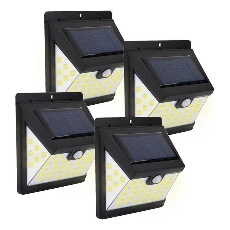 MAXWELL - Foco Reflector Solar Maxwell Led Exterior Sensor Pared Set 4 - Amarillo-