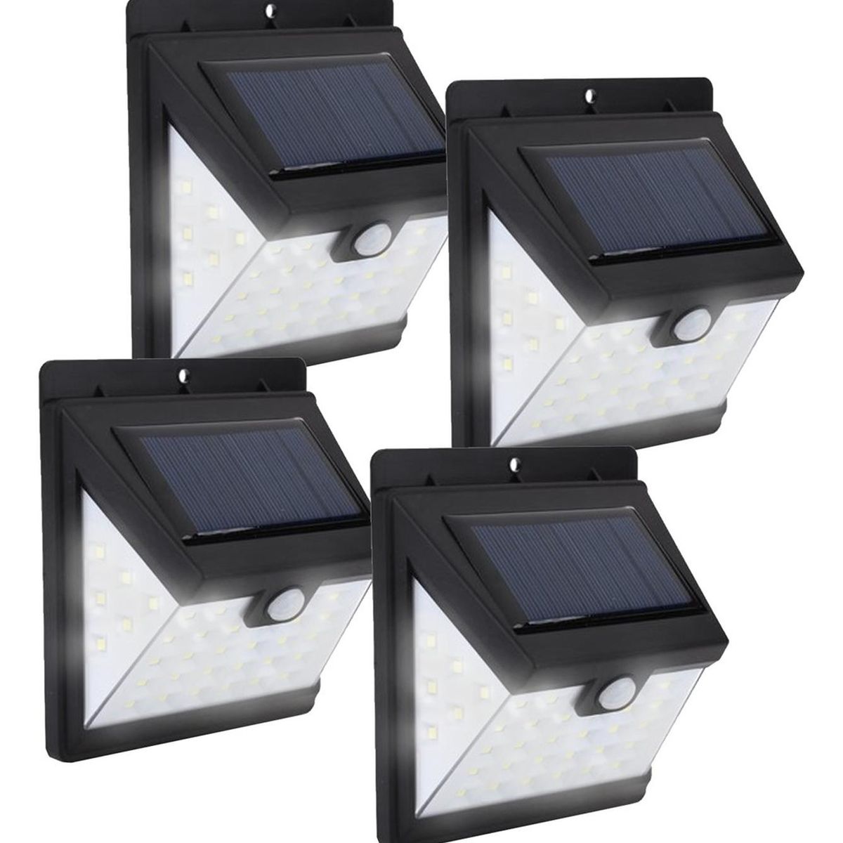 MAXWELL - Foco Reflector Solar Maxwell Led Exterior Sensor Pared Set 4 - Blanco