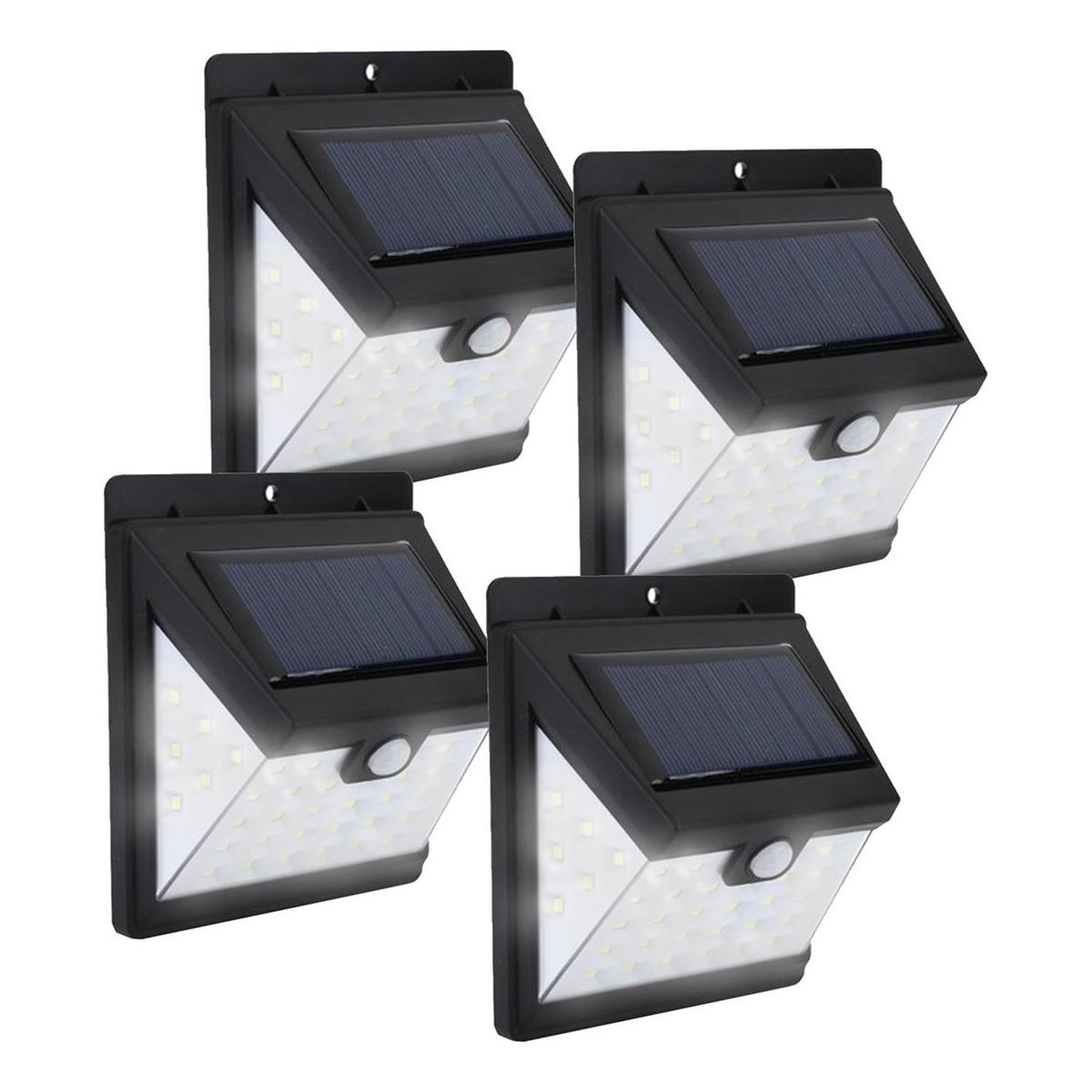 MAXWELL - Foco Reflector Solar Maxwell Led Exterior Sensor Pared Set 4 - Blanco