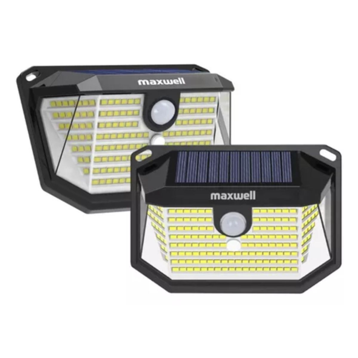 MAXWELL - Foco Solar Maxwell 178 Led Exterior Pared Set X 2 Con Sensor