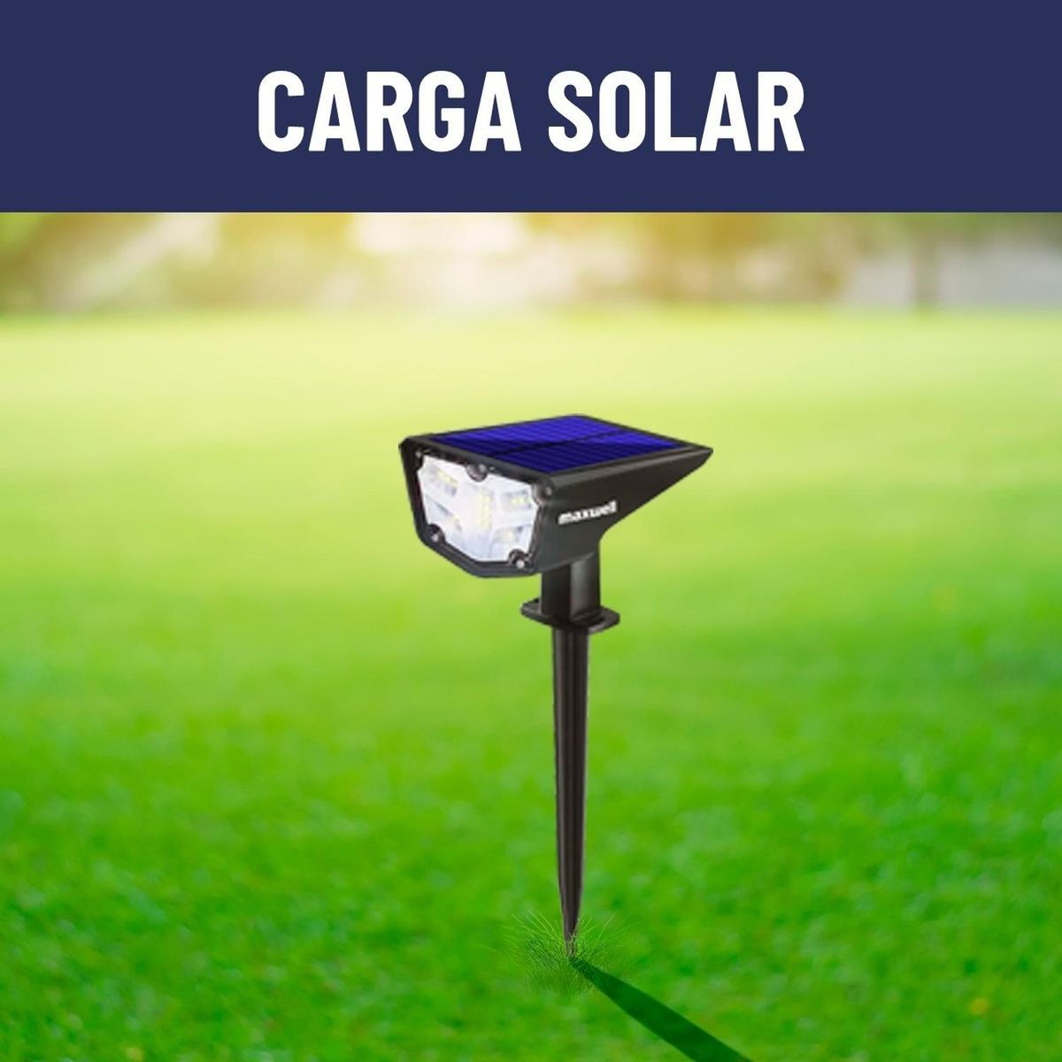 MAXWELL - Foco Estaca Solar Jardin Led Maxwell Impermeable Luz Calida