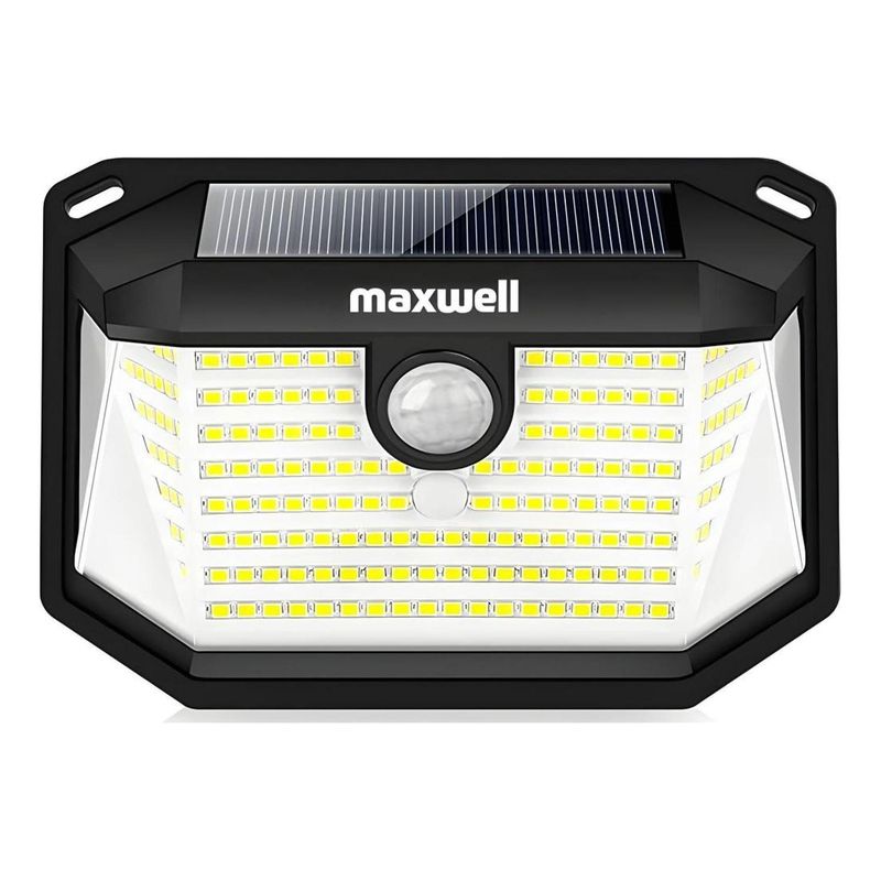 MAXWELL - Lampara Solar Led Exterior Pared Maxwell Sensor Movimiento - Amarillo-
