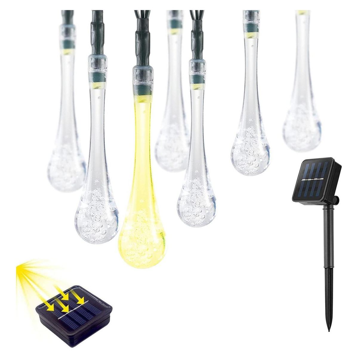 MAXWELL - Guirnalda Solar Hada Gotas Maxwell 7m 30 Luces Led Navidad-