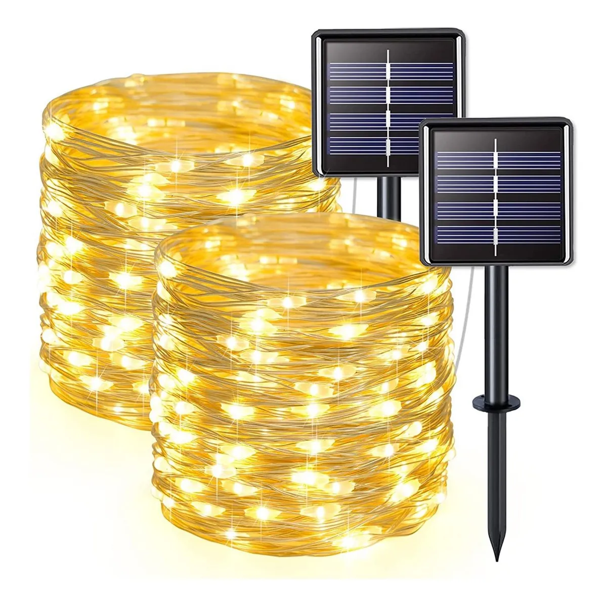 MAXWELL - Guirnalda Solar Alambre Hada Maxwell Led Navidad Set 2 X 20m