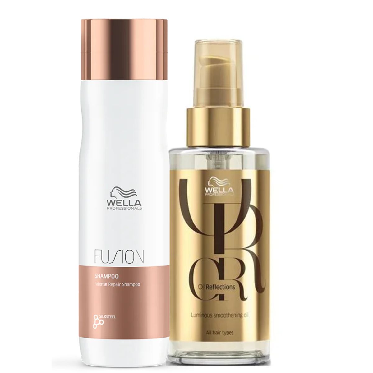 WELLA - Kit Wella Fusion Shampoo + Oleo Oil Reflections