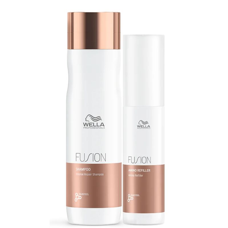 WELLA - Kit Wella Fusion Reparación Shampoo + Amino Refiller