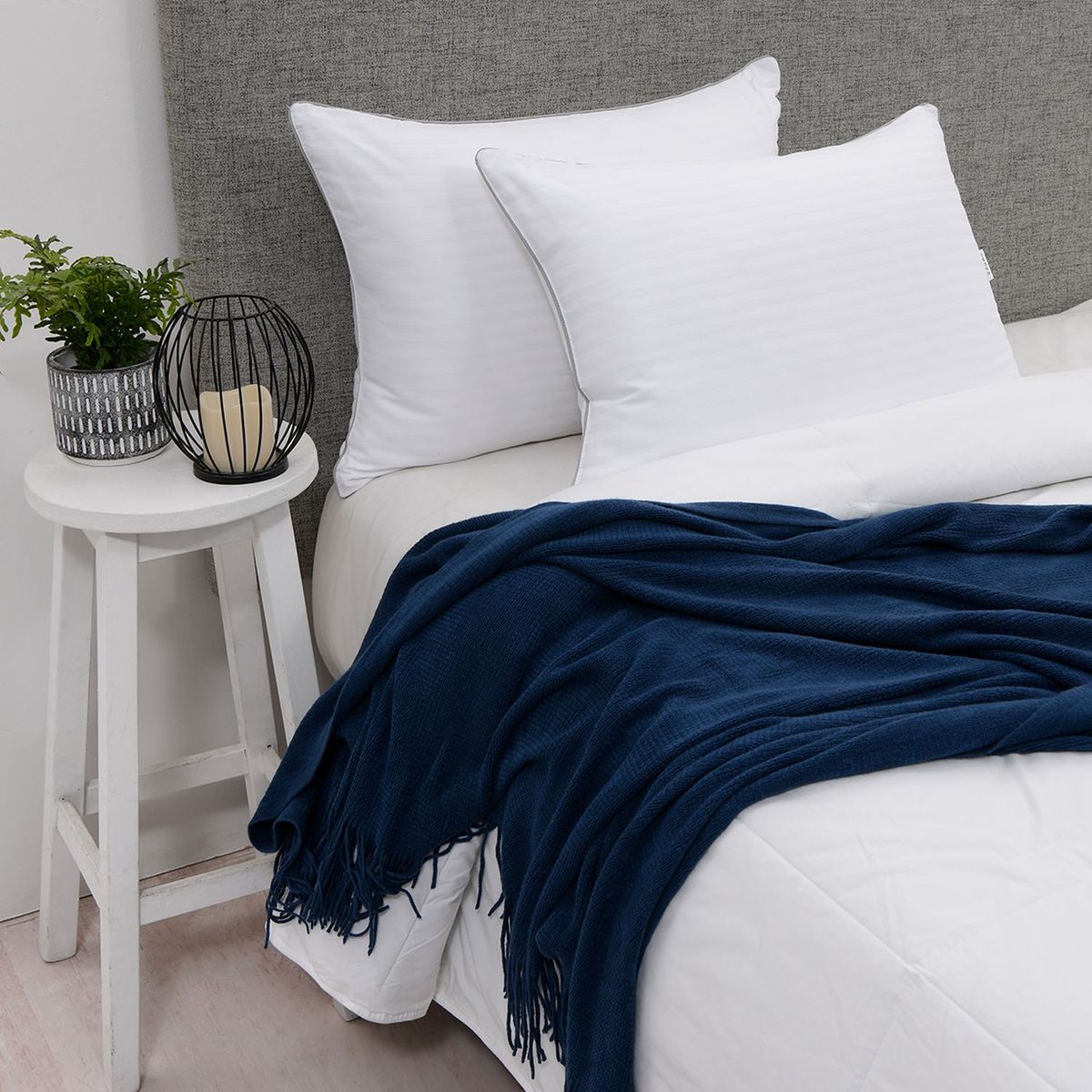 BASEMENT HOME - Almohada Set X2 de Microfibra, Firmeza Suave 50 X 65 cm Basement Home Elite Standard