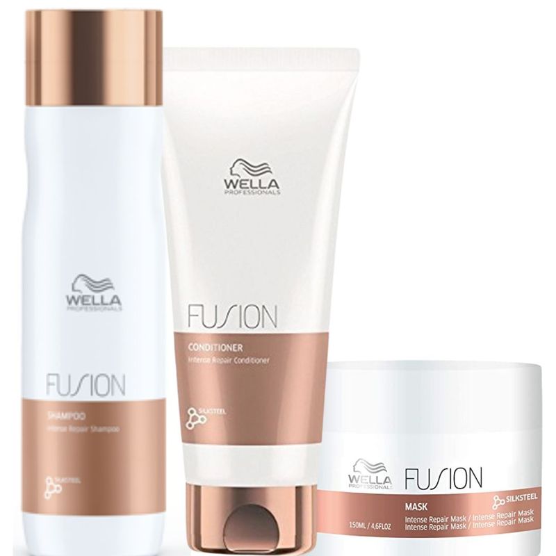 WELLA - Kit Wella Fusion Shampoo + Acondicionador + Mascarilla