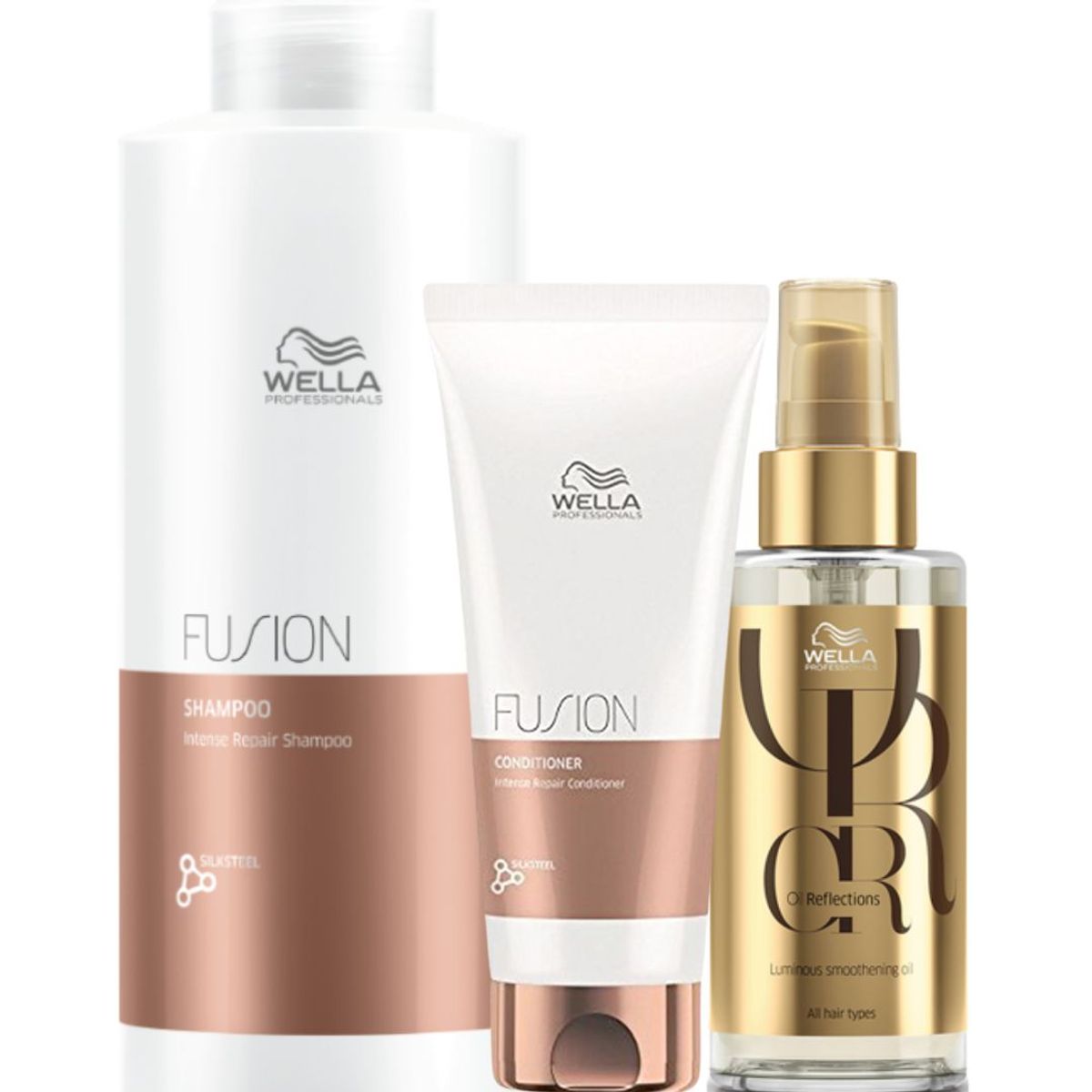 WELLA - Kit Wella Fusion Shampoo Litro  Acondicionador  Oleo