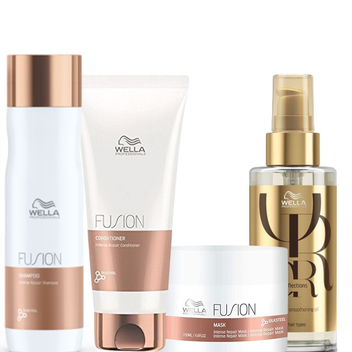WELLA - Kit Wella Fusion Shampoo  Acondicionador  Mascarilla  Oleo