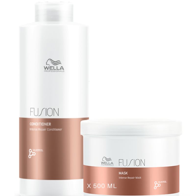WELLA - Kit Wella Fusion Acondicionador Litro + Mascarilla 500 ml