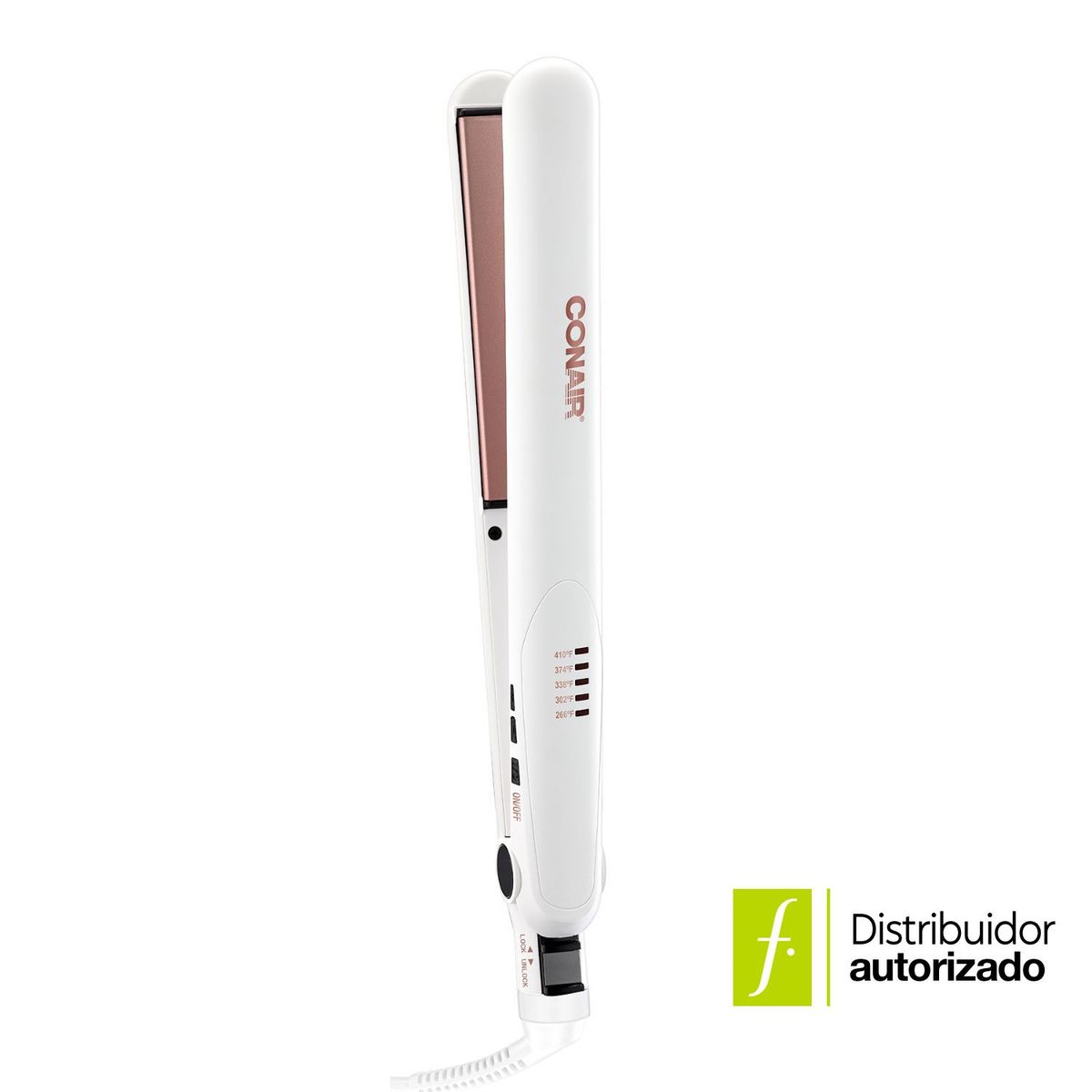 CONAIR - Plancha de Pelo Conair de 25 Mm Doble Cerámica Blanca