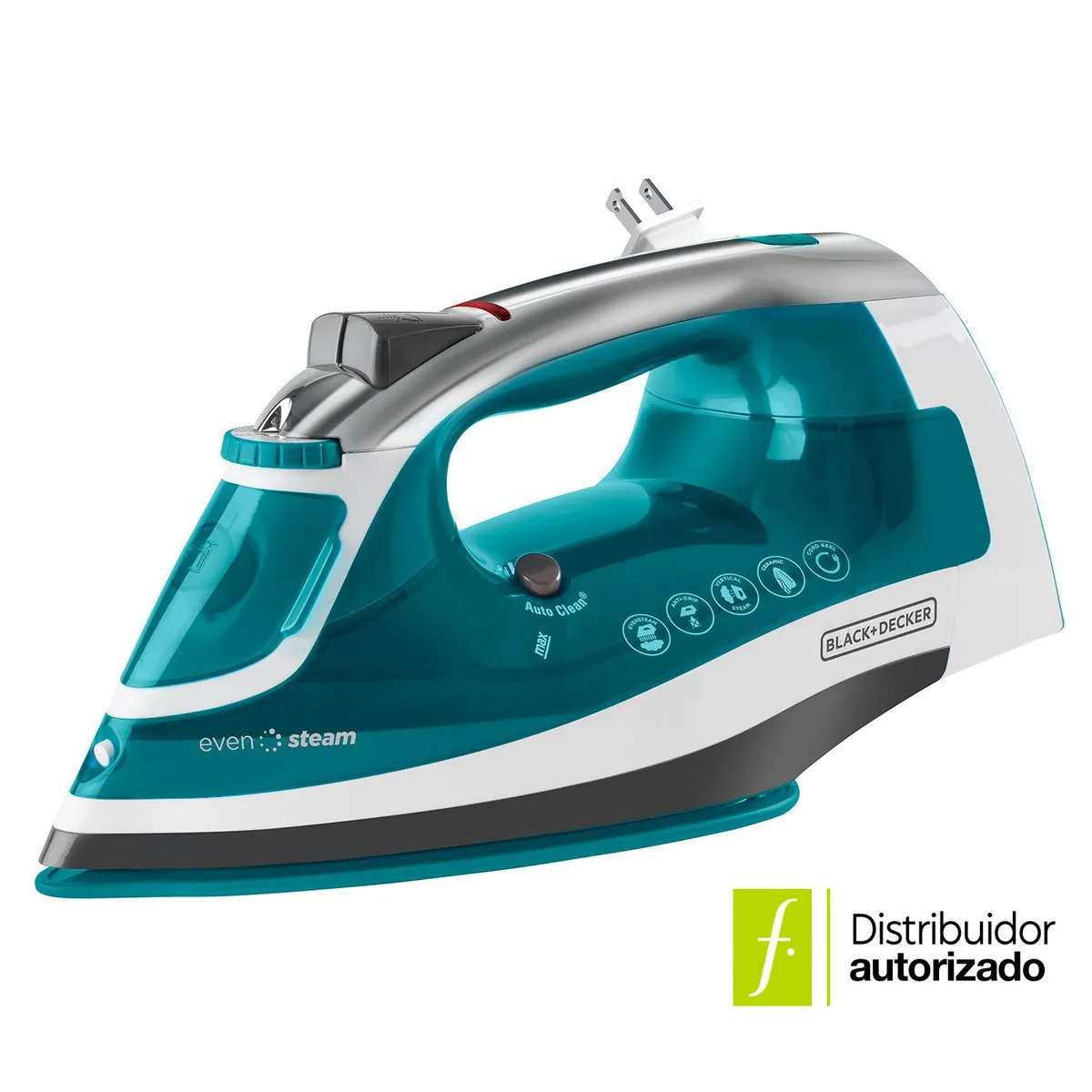 BLACK+DECKER - Plancha de Vapor BLACK+DECKER SmartSteam con Suela Cerámica y Cable Retráctil, ICR1924