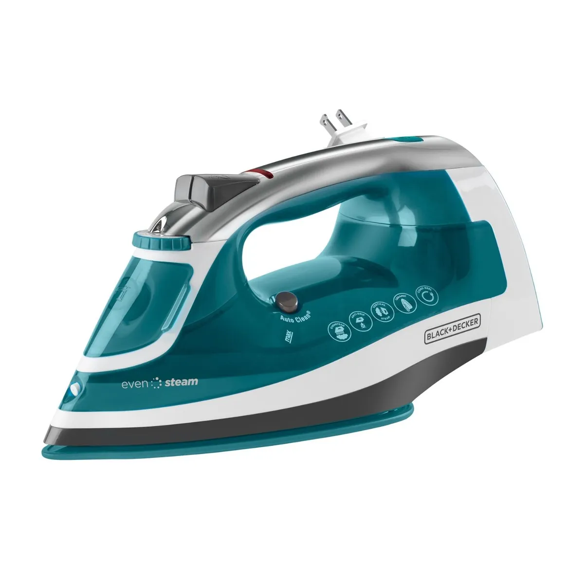 BLACK+DECKER - Plancha de Vapor BLACK+DECKER SmartSteam con Suela Cerámica y Cable Retráctil, ICR1924