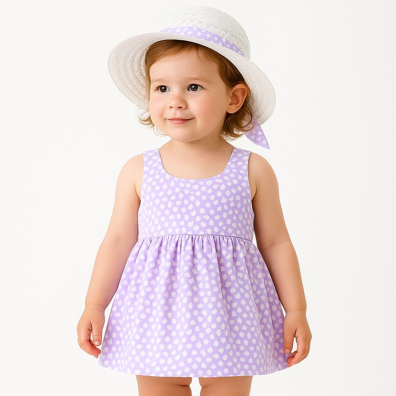 LUSOLSI - Vestido Casual Niña Con Sombrero  Tierno y Cómodo
