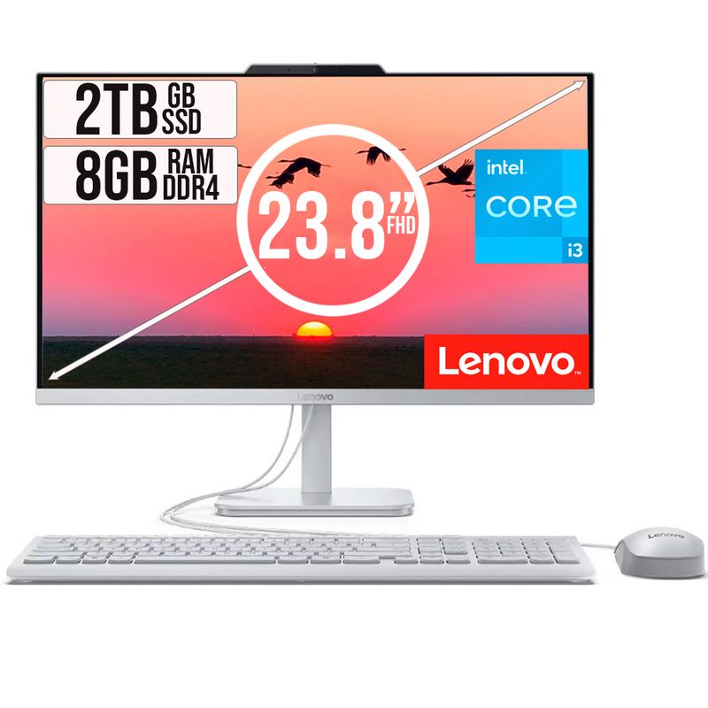 LENOVO - TODO EN UNO LENOVO INTEL CORE I3-N305 SSD 2TB RAM 8GB LED 23,8 FHD