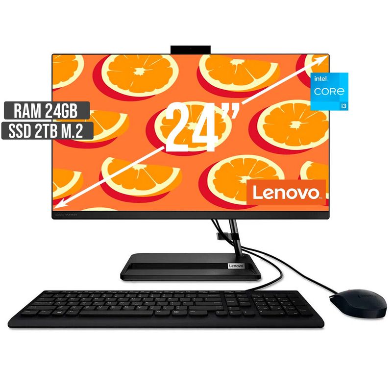 LENOVO - TODO EN UNO LENOVO INTEL CORE I3-1215U SSD 2TB RAM 24GB LED 24 FHD