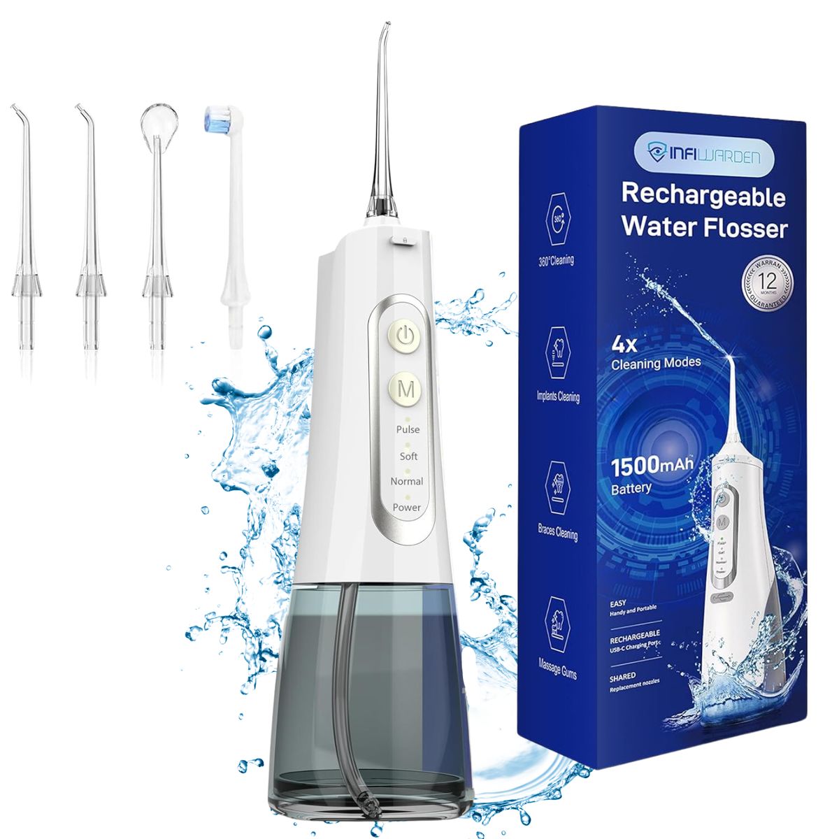 WATERPIK - Irrigador Dental Bucal Waterpik Recargable Portátil