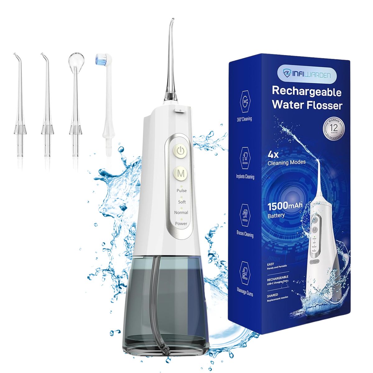 WATERPIK - Irrigador Dental Bucal Waterpik Recargable Portátil